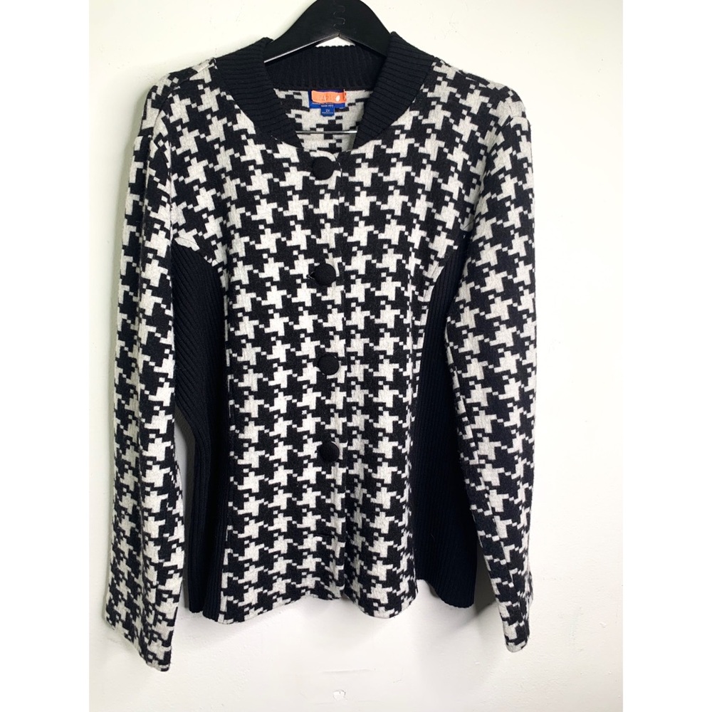 ⚡️Pendleton Houndstooth   Merino Wool Blend Jacket. 2X.
